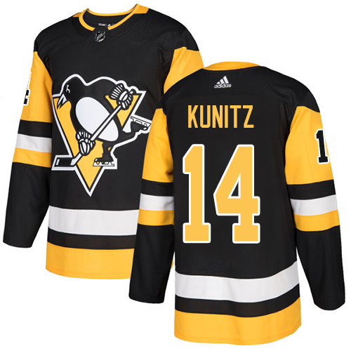 Adidas Men Pittsburgh Penguins 14 Chris Kunitz Black Home Authentic Stitched NHL Jersey